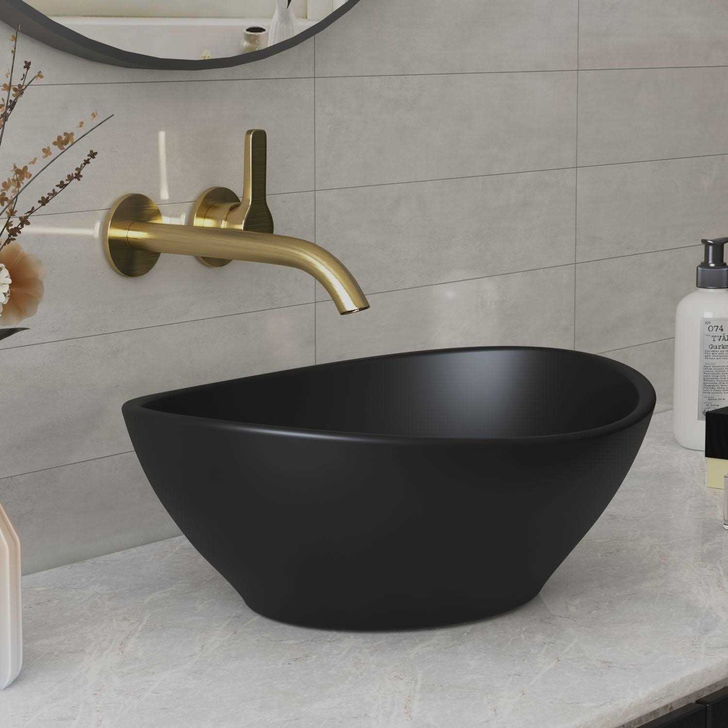 DeerValley DV-1V032 White Ceramic Rectangular Vessel Bathroom Sink - Zenithce