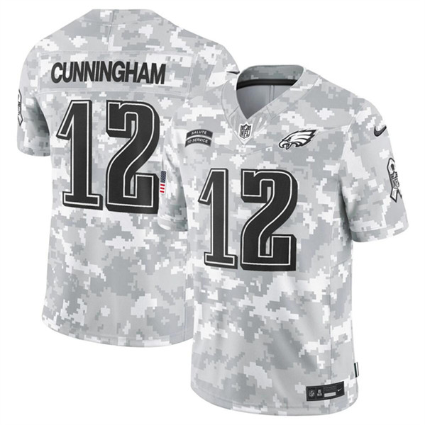 Philadelphia Eagles #12 Randall Cunningham 2024 F.U.S.E Arctic Camo Salute To Service Limited Stitched Jersey - Zenithce