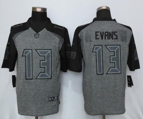 Buccaneers #13 Mike Evans Gray Stitched Limited Gridiron Gray Nike Jersey - Zenithce