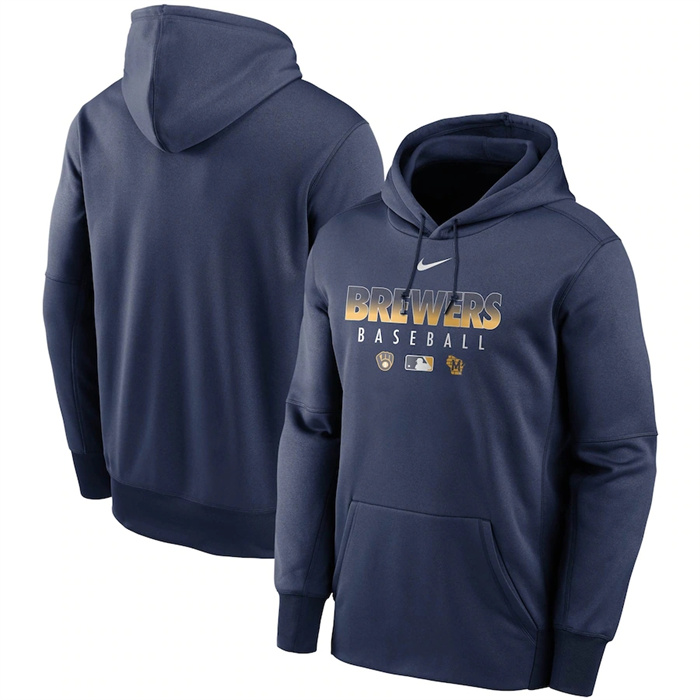 Milwaukee Brewers Navy 2022 Performance Pullover Hoodie - Zenithce