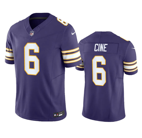 Minnesota Vikings #6 Lewis Cine Purple 2023 F.U.S.E. Vapor Untouchable Stitched Jersey - Zenithce