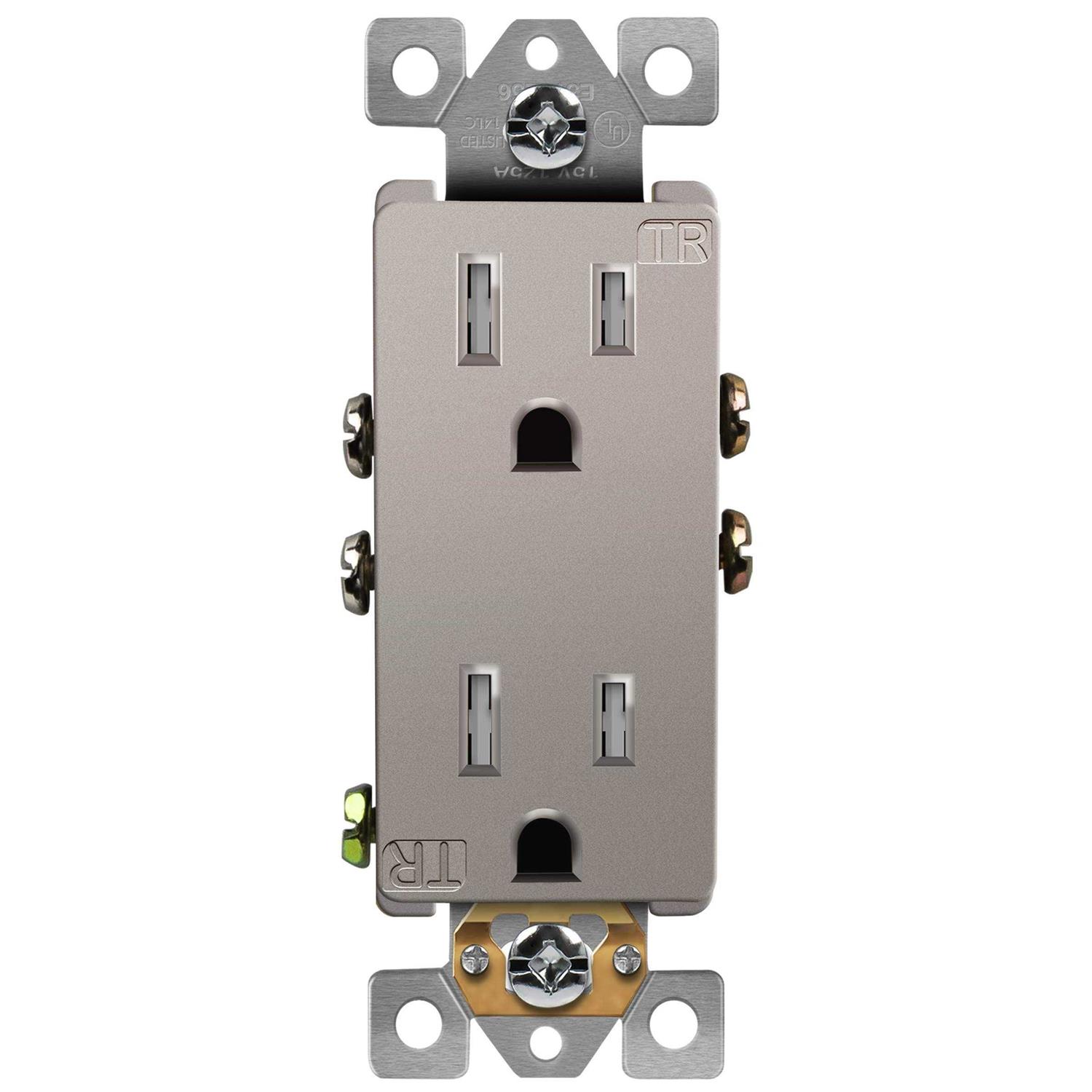 Enerlites Elite Series Decorator Receptacle Child Safe Tamper-Resistant Outlet - Zenithce