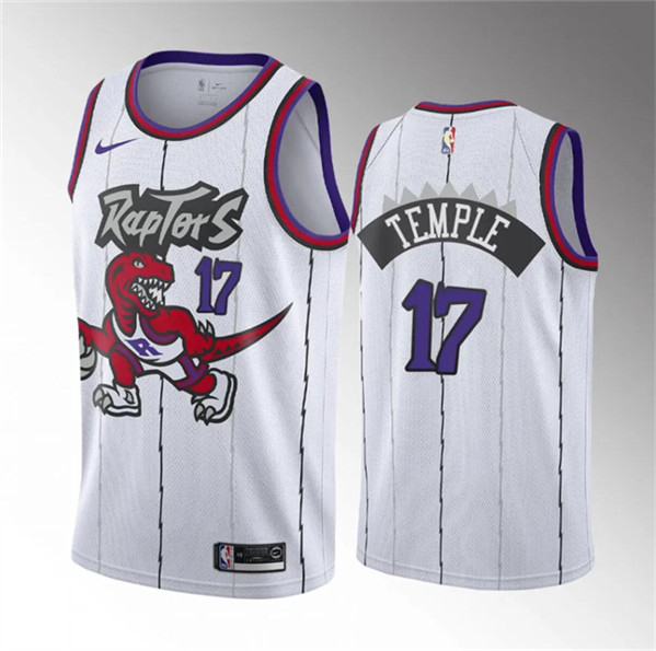 Toronto Raptors #17 Garrett Temple White Classic Edition Stitched Jersey - Zenithce