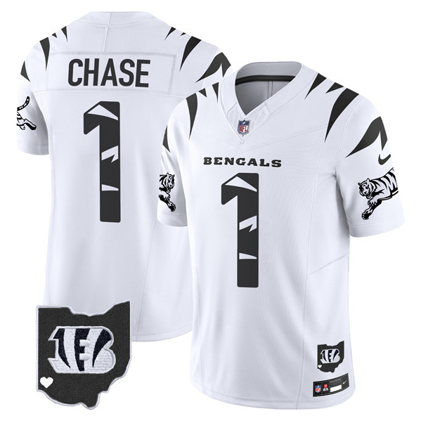 Cincinnati Bengals #1 Ja'Marr Chase White Limited F.U.S.E. Special Vapor Untouchable Limited Stitched Jersey - Zenithce