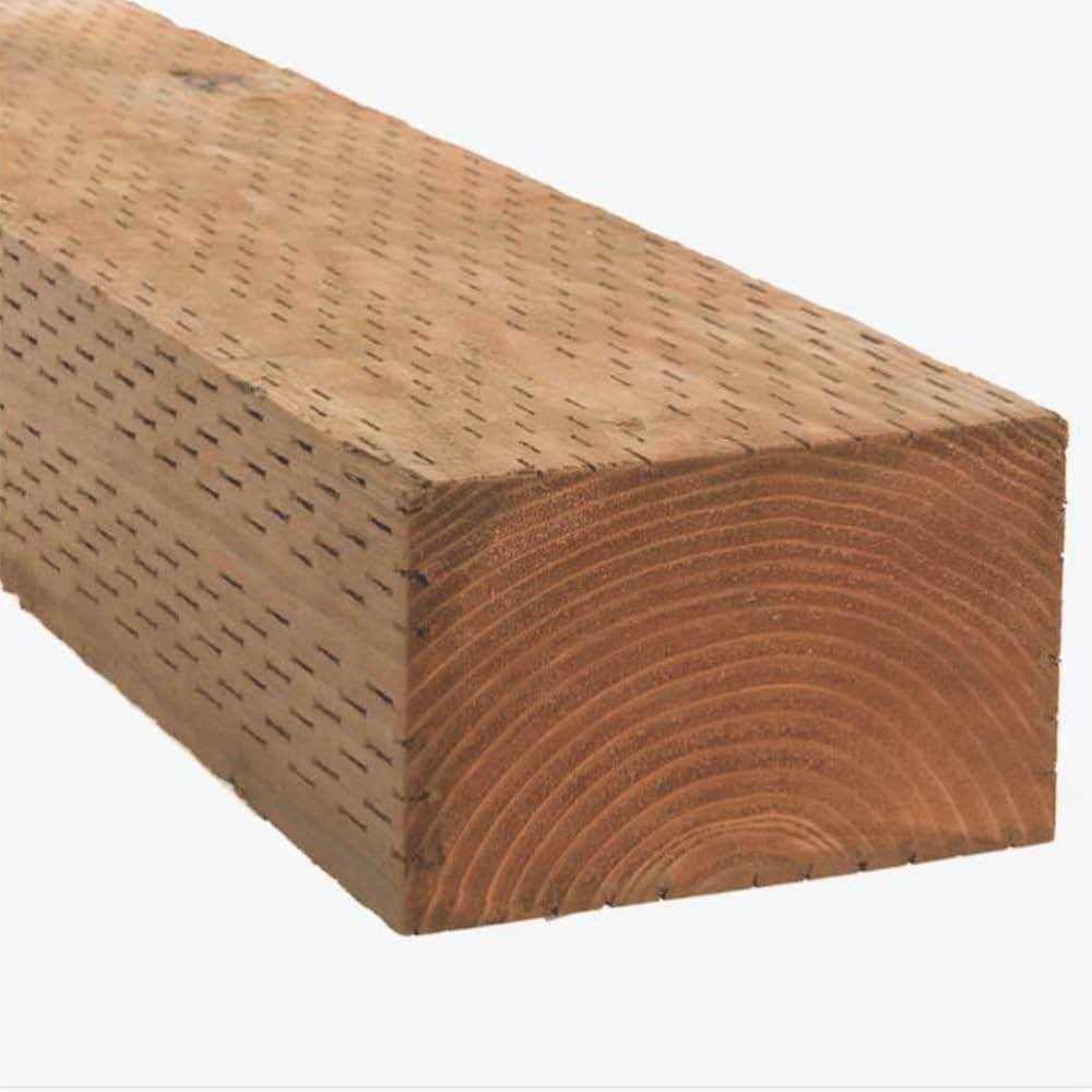 Severe Weather 4-in x 4-in x 8-ft #2 Ground Contact Wood Pressure Treated Lumber Y2L40408-GC - Zenithce