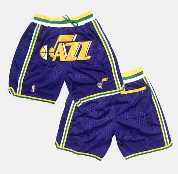 Utah Jazz Purple NBA Shorts (Run Smaller) - Zenithce