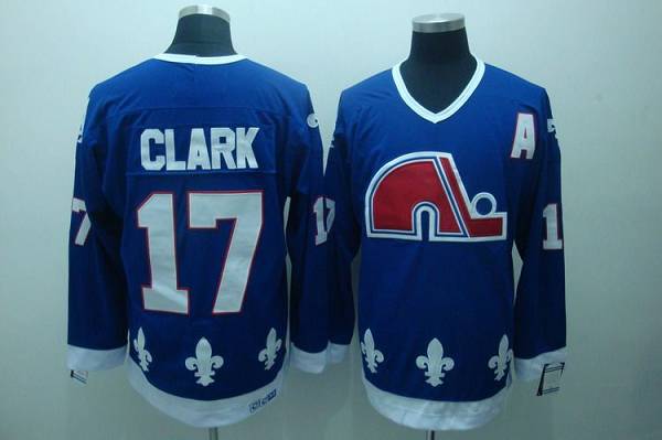 Nordiques #17 Wendel Clark Stitched CCM Throwback Blue Jersey - Zenithce