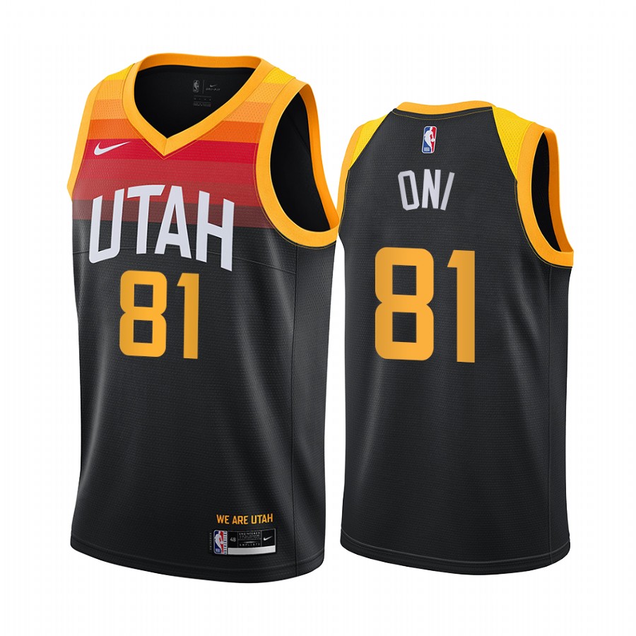 Jazz #81 Miye Oni Black Swingman 2020-21 City Edition Jersey - Zenithce