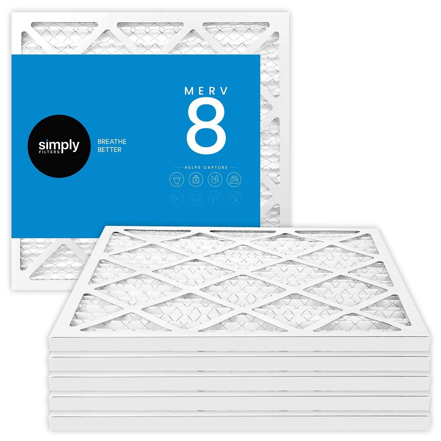 MERV Pleated AC Furnace Air Filters. 6 Pack - Zenithce
