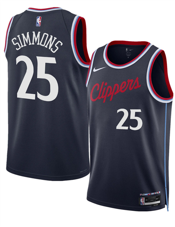 Los Angeles Clippers #25 Ben Simmons Navy 2024-25 Icon Edition Stitched Jersey - Zenithce