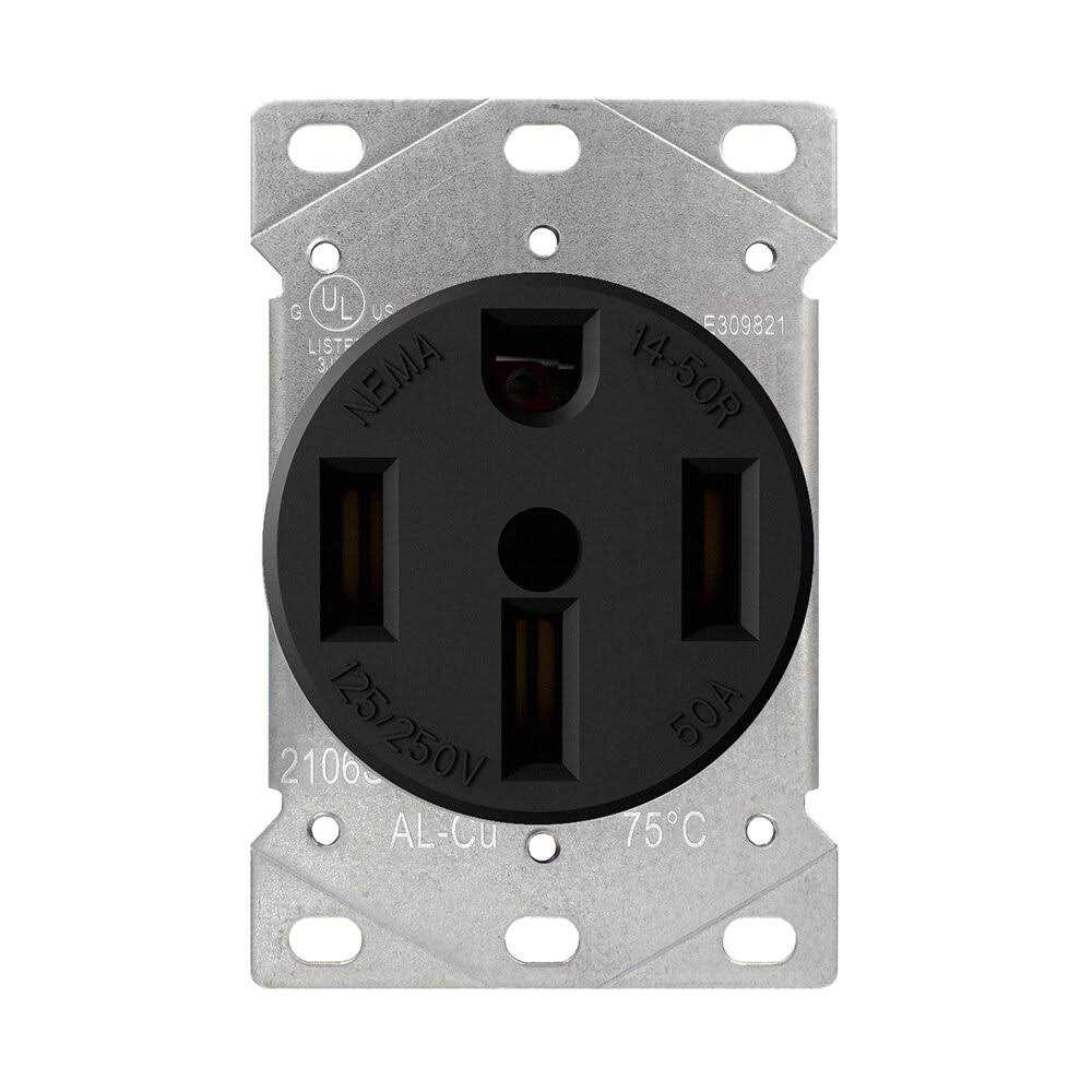 ELEGRP 50 Amp 125/250V NEMA 14-50R Surface Mount Power Outlet - Zenithce