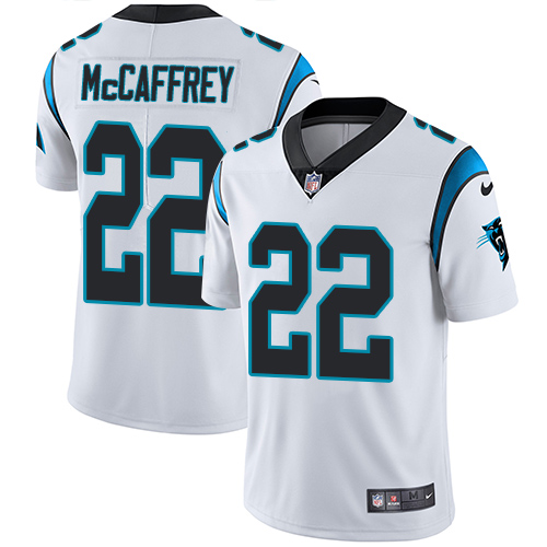Carolina Panthers#22 Christian McCaffrey White Vapor Untouchable Player Limited Stitched Jersey - Zenithce