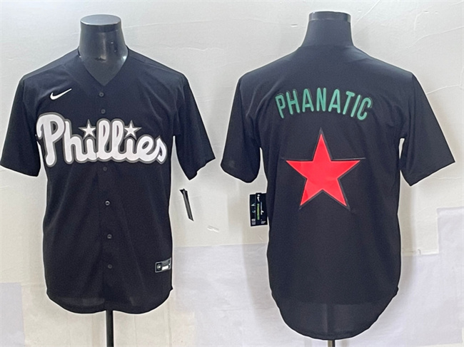 Philadelphia Phillies Phanatic Black Lights Out Limited Stitched Jersey - Zenithce