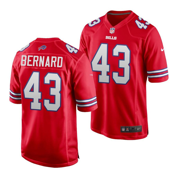Buffalo Bills #43 Terrel Bernard Red Stitched Jersey - Zenithce