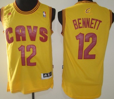 Cleveland Cavaliers #12 Anthony Bennett Revolution 30 Swingman Yellow Jersey - Zenithce