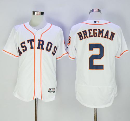 Astros #2 Alex Bregman White Flexbase Authentic Collection Stitched Jersey - Zenithce