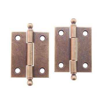 restorers Classic Steel Butt Hinge with Ball Finials - Zenithce
