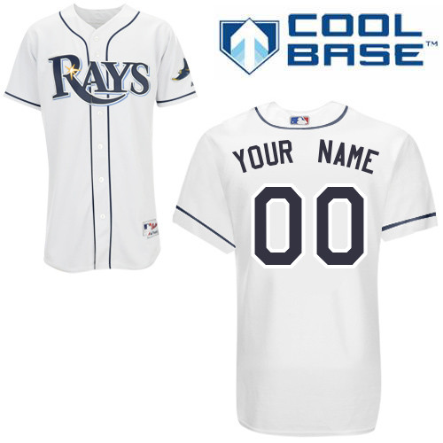 Rays Customized Authentic White Cool Base MLB Jersey - Zenithce