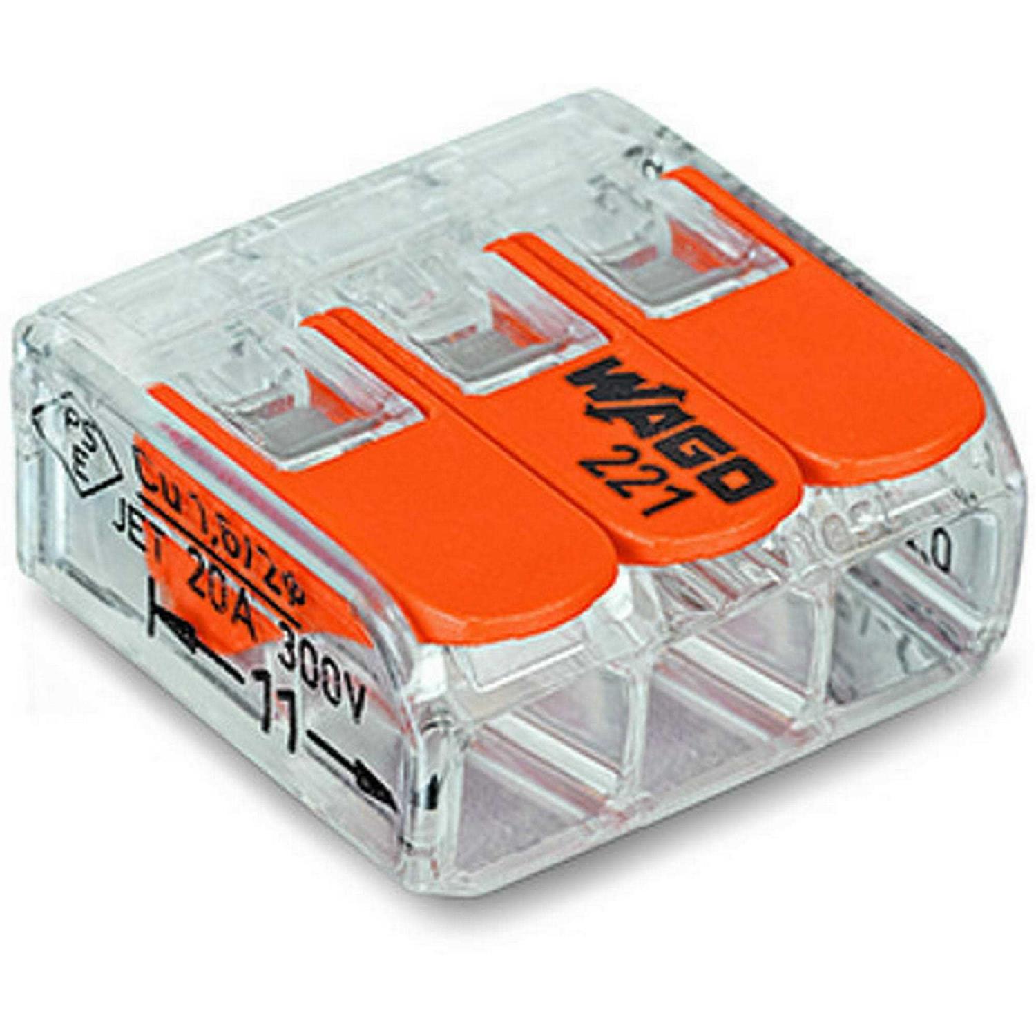 Wago 221-412 Lever-Nuts 2 Wire Connector Compact Splicing Connector Kits for Electrical Wires - Zenithce