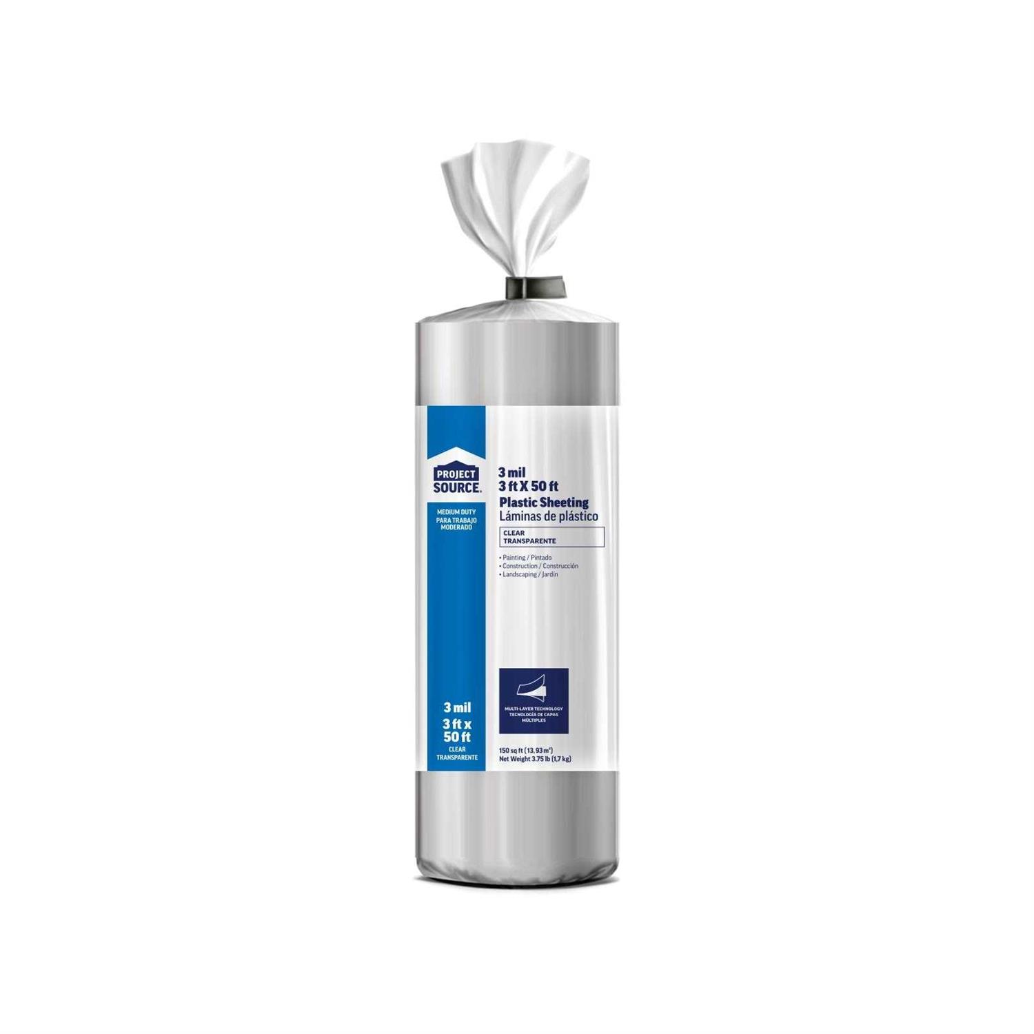Project Source 10-ft x 25-ft Clear Plastic Sheeting 110CT - Zenithce