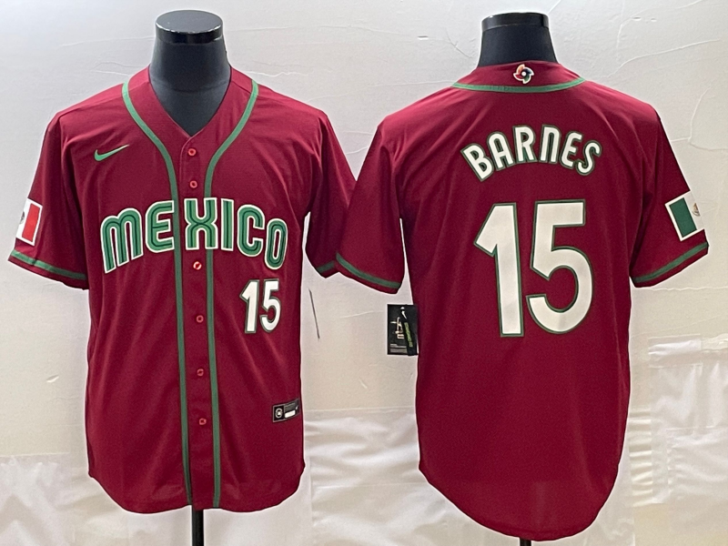 Mexico #15 Austin Barnes 2023 Red World Classic Stitched Jersey - Zenithce