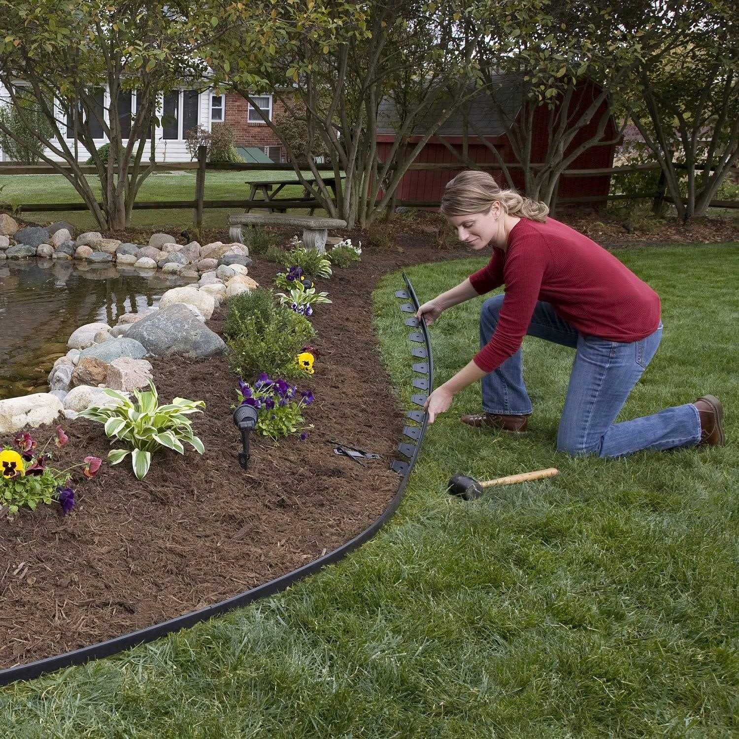 EasyFlex 2.5 Tall Wall No-Dig Landscape Edging Kit 3220E-100C - Zenithce