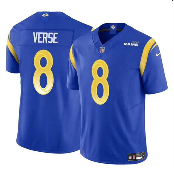 Los Angeles Rams #8 Jared Verse Blue 2024 Draft F.U.S.E. Vapor Untouchable Stitched Jersey - Zenithce
