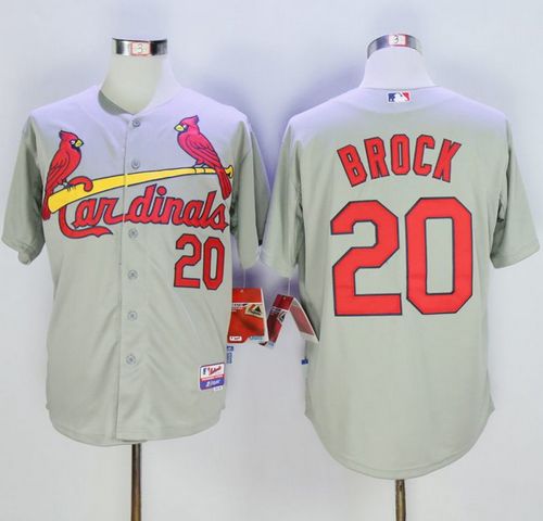 Cardinals #20 Lou Brock Grey Cool Base Stitched Jersey - Zenithce
