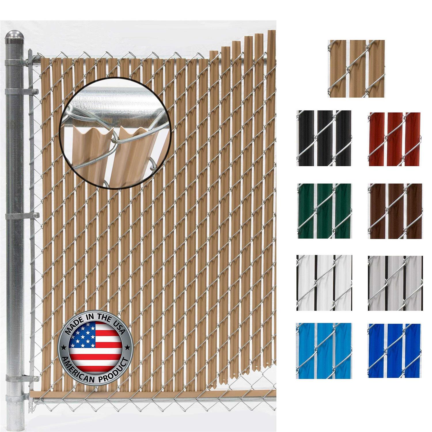 FenceSource Wave Slat Single Wall Bottom Locking Privacy Slat for 4, 5, 6, 7 and 8 chain Link Fence - Zenithce