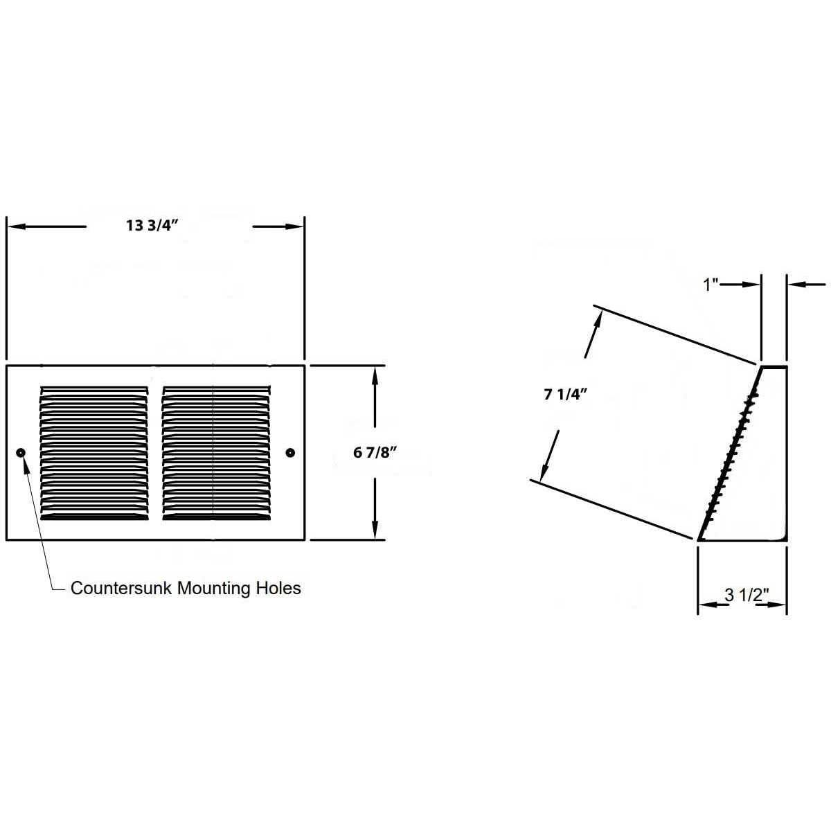 Truaire 3-Way Steel Wall/Ceiling Register - Zenithce