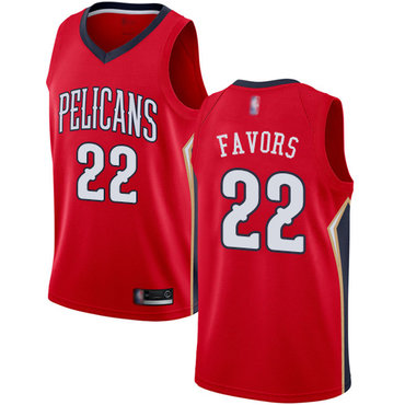 Pelicans #22 Derrick Favors Red Swingman Statement Edition Jersey - Zenithce