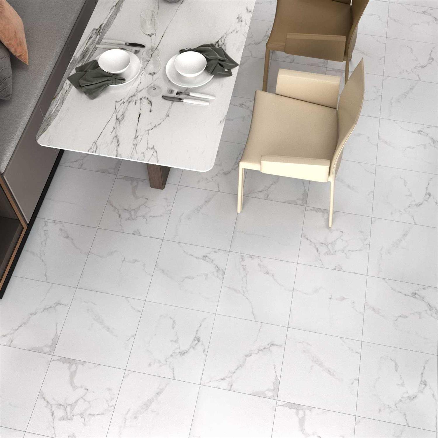 Westick Black Peel and Stick Floor Tile Waterproof Bathroom Vinyl Peel and Stick Tiles Floor Stick on Floor Tile Peel and Stick Flooring - Zenithce