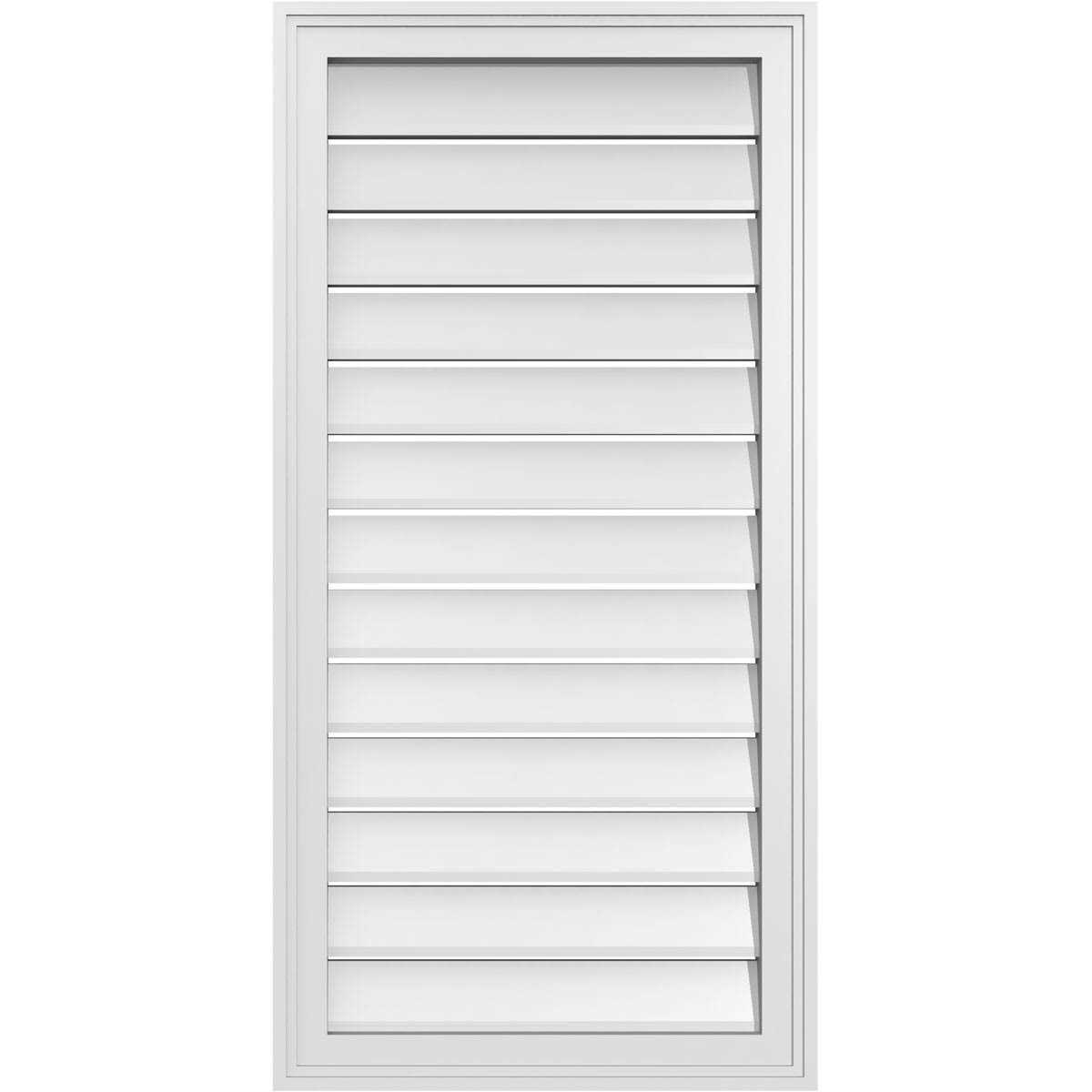 Ekena Millwork Rectangle Surface Mount PVC Gable Vent GVPVE - Zenithce