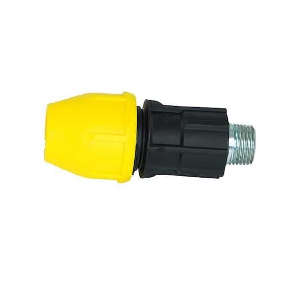 Home-Flex 1/2 in. IPS Poly Dr 9.3 to 3/4 in. MIP Underground Steel Meter Riser Bent - Zenithce