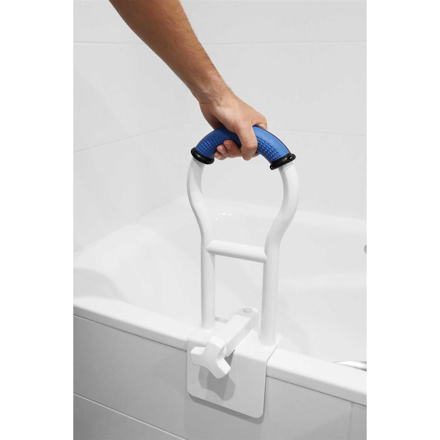 KMINA Padded Bathtub Handle Grab Bar Clamp on Tub Rails for Elderly - Zenithce