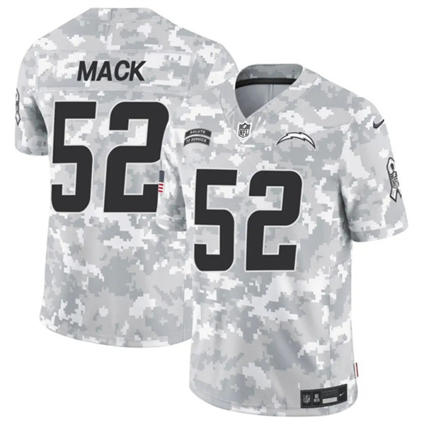 Los Angeles Chargers #52 Khalil Mack Arctic Camo 2024 F.U.S.E. Salute To Service Limited Stitched Jersey - Zenithce