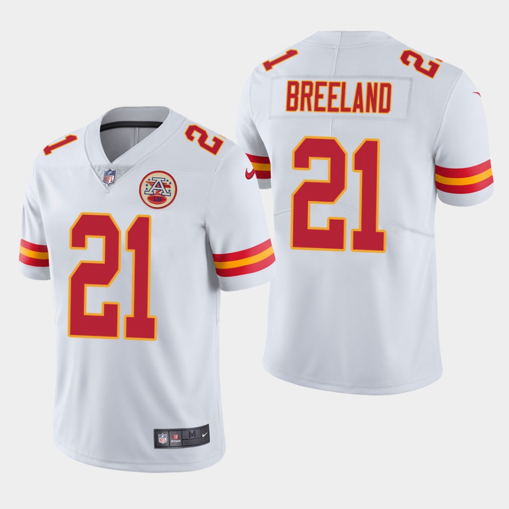 Kansas City Chiefs #21 Bashaud Breeland White Vapor Untouchable Limited Stitched Jersey - Zenithce