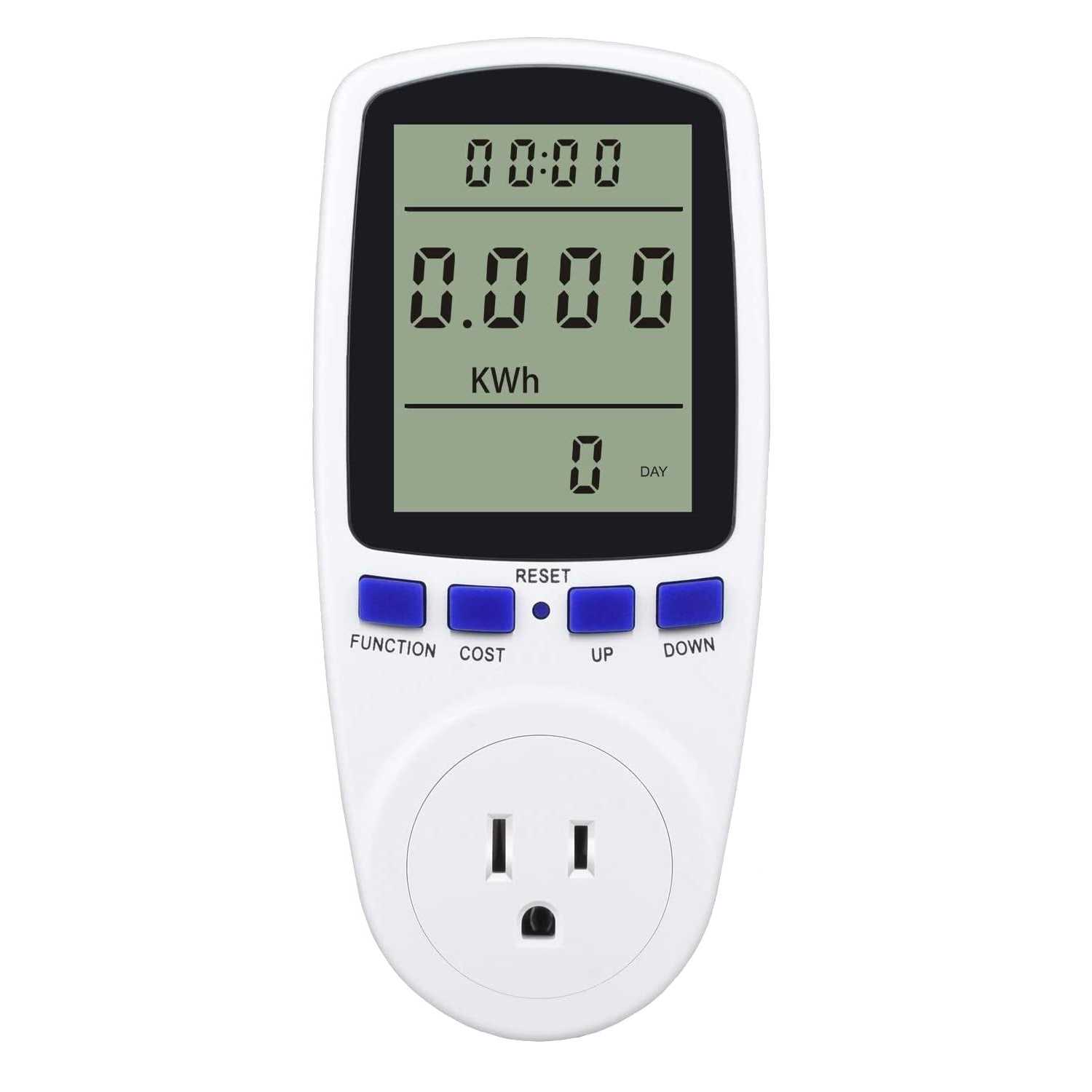 Digital Power Meter Wattmeter Energy Consumption Meter Watt Voltage Current Frequency Electricity Usage Monitor Plug-in Socket Design - Zenithce