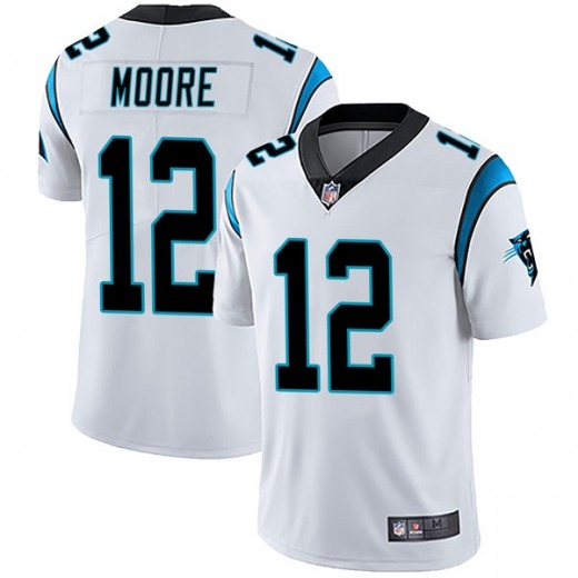 Carolina Panthers #12 DJ Moore White Vapor Untouchable Limited Stitched Jersey - Zenithce