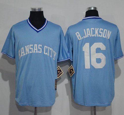 Royals #16 Bo Jackson Light Blue Cooperstown Stitched Jersey - Zenithce