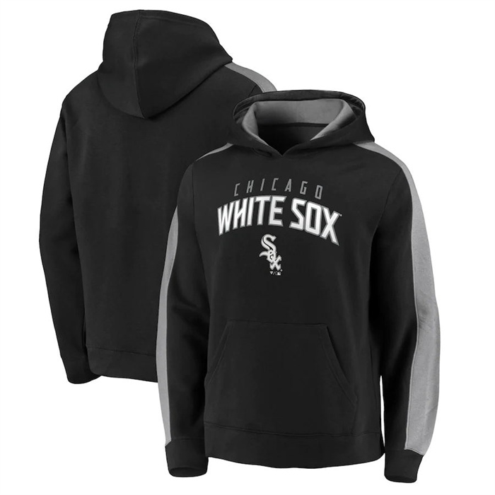 Chicago White Sox Black Game Time Arch Pullover Hoodie - Zenithce
