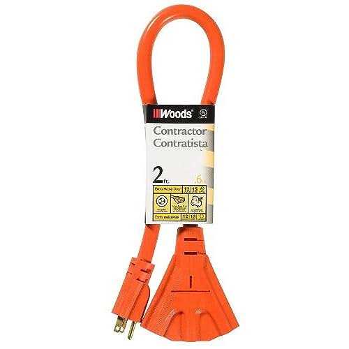 Woods 990824 12/3 Outdoor Multi-Outlet Extension Cord - Zenithce
