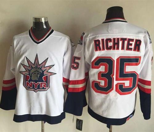 Rangers #35 Mike Richter White CCM Statue Of Liberty Stitched Jersey - Zenithce