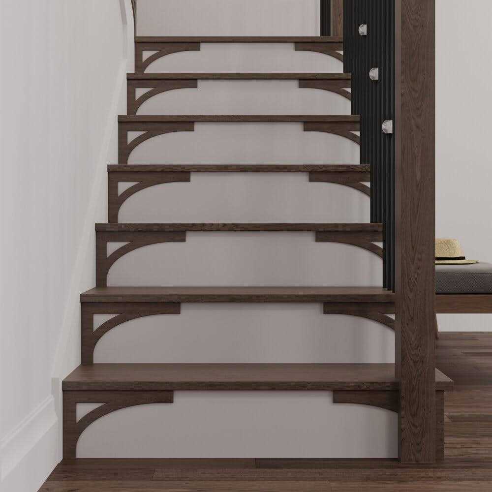 L.J. Smith Stair Systems Embossed Birch Right Hand Stair Bracket OMLCA-54RBIR - Zenithce