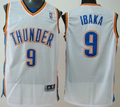 Oklahoma City Thunder #9 Serge Ibaka White Swingman Jersey - Zenithce