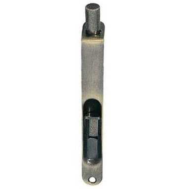 Emtek 84055.RECUS4.KNUS4 Rectangular Stem Knurled Cabinet Pull 6 inch Center-to-Center Satin Brass - Zenithce