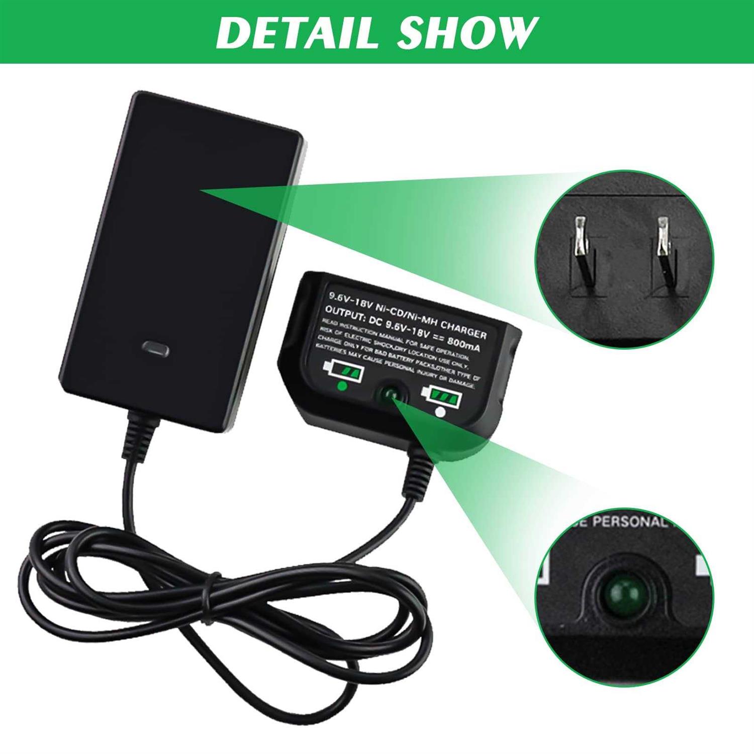 Replacement for 18V Battery Charger 12V-18V Lithium-ion Rapid Charger 48-59-1812 48-11-1820 48-11-1840 48-11-1850 48-11-1890 - Zenithce