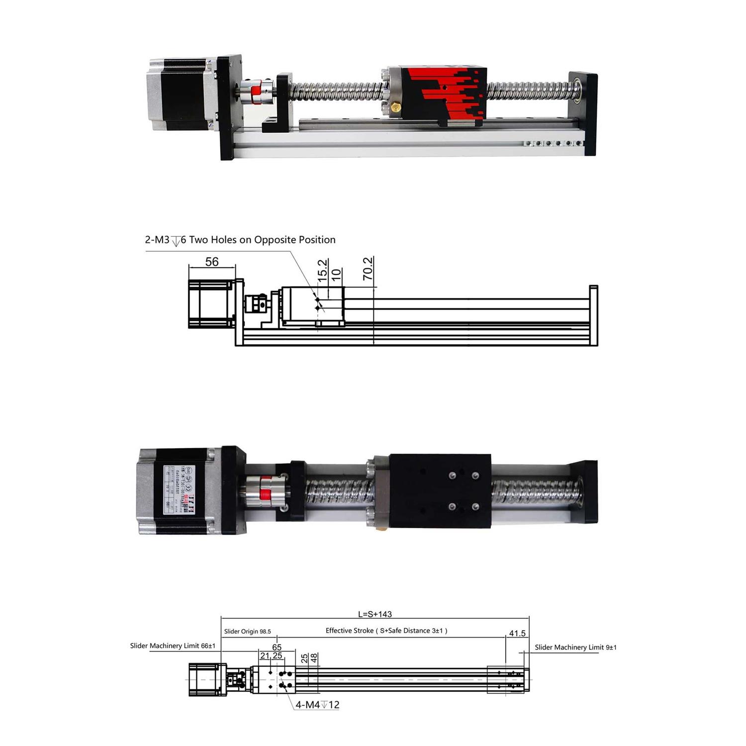 Fuyu Fsl40 Linear Guide Ball Screw Motion Table Cnc Linear Guide Stage Actuator Motorized Nema 23 Stepper Motor - Zenithce