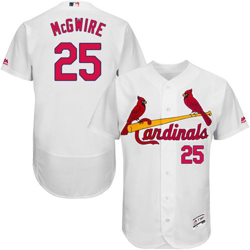 Cardinals #25 Mark McGwire White Flexbase Authentic Collection Stitched Jersey - Zenithce