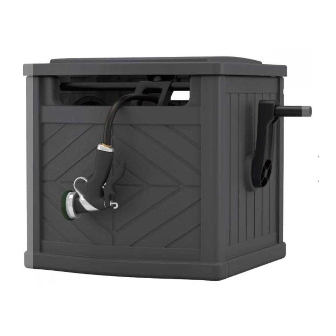 Suncast 14” x 12 Decorative Hideaway Garden Hose Storage Pot - Zenithce